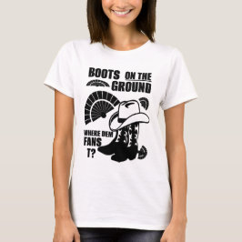 地面でブーツ(blk) tシャツ