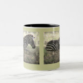 地面に座るゼブラ/PHOG/ DIG.MANIP ツートーンマグカップ (中央)