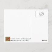 地面に散る抽象的な秋のイロハカエルの葉のポストカード ポストカード (裏面)