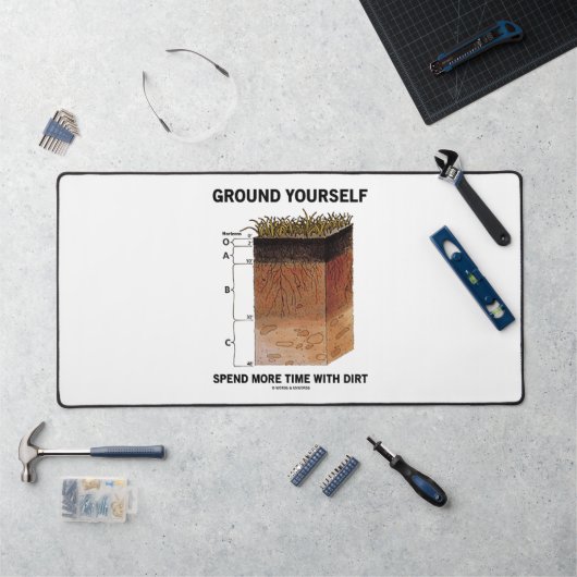 地面に自分の時間を土のアドバイス デスクマット (ワークステーション)