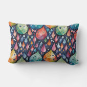 地面に落下する雨滴4 -装飾用クッション ランバークッション (裏面)