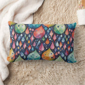 地面に落下する雨滴4 -装飾用クッション ランバークッション (ブランケット)