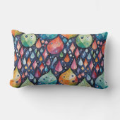 地面に落下する雨滴4 -装飾用クッション ランバークッション (正面)