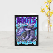 地面のブーツおもしろい女性のカーボーイブーツきらきら光るWome カード (黄色い花)