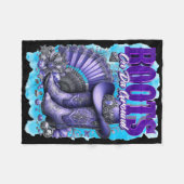 地面のブーツおもしろい女性のカーボーイブーツきらきら光るWome フリースブランケット (正面(横))