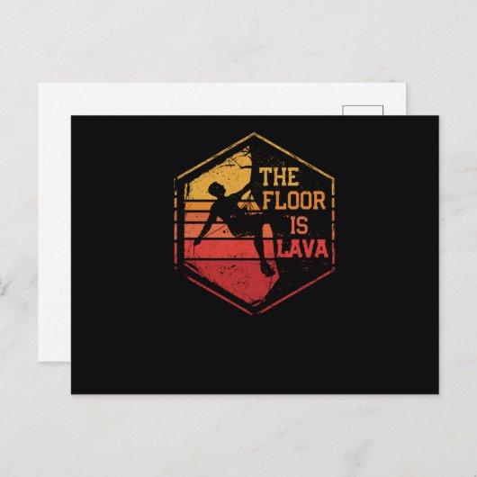 地面は溶岩おもしろい岩登山岩の岩 ポストカード (正面/裏面)