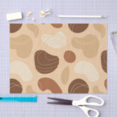 地音の形オーガニック状パターン 薄葉紙 (クラフト)