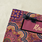 地音色曼荼羅模様モノグラムの ビーチタオル (インサイチュ)