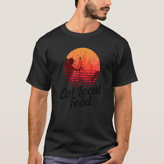 地食べ域食べ物ボーウンレトロハンター80s狩り tシャツ (正面)