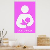 地食べ域/授乳/看護アイコン ポスター (キッチン)