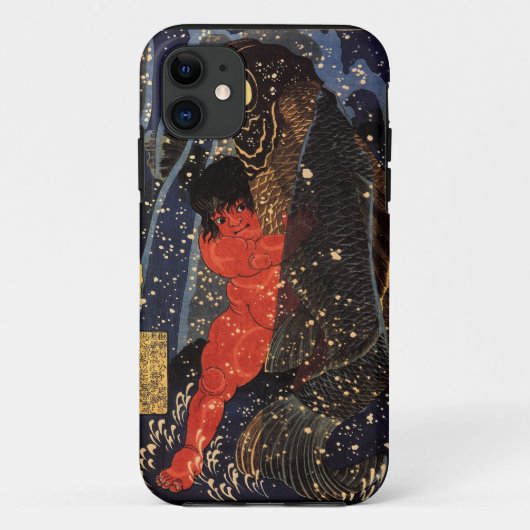 坂田金時と巨鯉、国芳、Sakata Kintoki及び巨大なコイ、Kuniyoshi Case-Mate iPhoneケース (裏面)