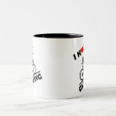坂登り嫌いなサイクリング ツートーンマグカップ (中央)