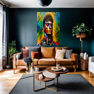 均一に固体のポートレート   AIアートポスター ポスター