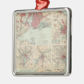 均一スケールのアメリカ都市 メタルオーナメント (左)