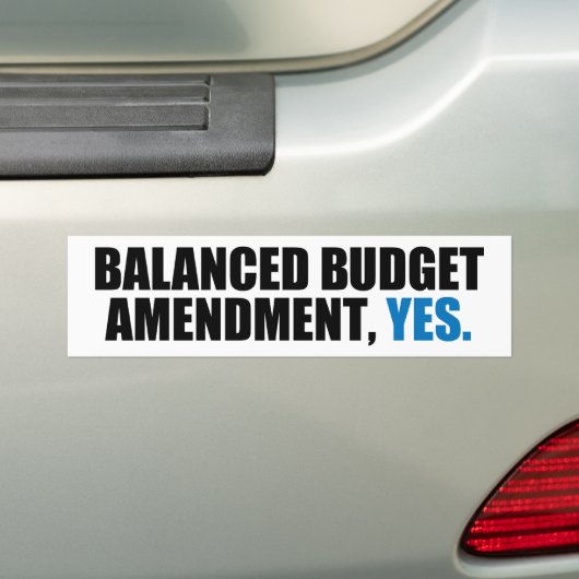 均衡予算修正 バンパーステッカー (車上)
