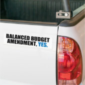 均衡予算修正 バンパーステッカー (トラック上)