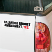 均衡予算修正 バンパーステッカー (トラック上)