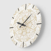 坊スタイリッシュ保の手描き金曼荼羅 ラージ壁時計 (傾斜)