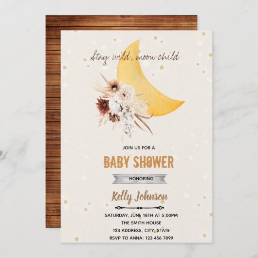 坊保の花は野月の子を宿す 招待状 (正面/裏面)