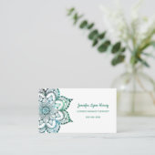 坊保ティール(緑がかった色)曼荼羅 名刺 (スタンド正面)