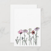 坊保山花のスケッチ挨拶カード ノートカード (正面/裏面)