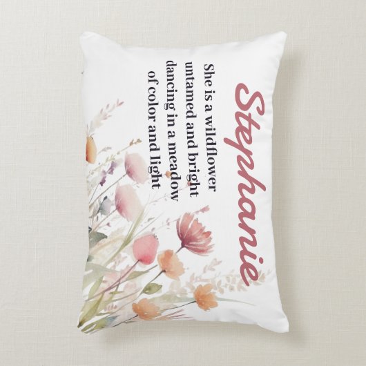 坊保山花パーソナライズされた名枕 アクセントクッション (正面(垂直))