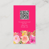 坊保野花ガーデンの水彩メイクアップヘア 名刺 (裏面)