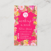 坊保野花ガーデンの水彩メイクアップヘア 名刺 (正面)