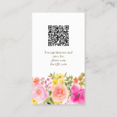 坊保野花ガーデンの水彩メイクアップヘア 名刺 (裏面)