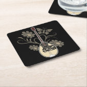 坊蔵木 スクエアペーパーコースター (アングル)