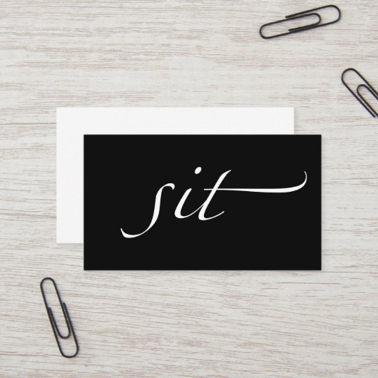 坐らせて下さい: 付き添い、ベビーシッターをかわいがって下さい 名刺 (正面/裏面インサイチュ)