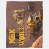 坑夫およびトラクター フリースブランケット (正面)