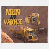 坑夫およびトラクター フリースブランケット (正面(横))