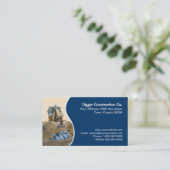 坑夫によって埋め戻される浄化槽 名刺 (スタンド正面)