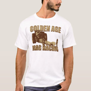 坑夫のdragsterを競争させる黄金時代のドラッグ tシャツ
