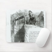 坑道の上で傷つけられている男の子および女の子 マウスパッド (マウス)