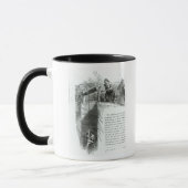 坑道の上で傷つけられている男の子および女の子 マグカップ (左)