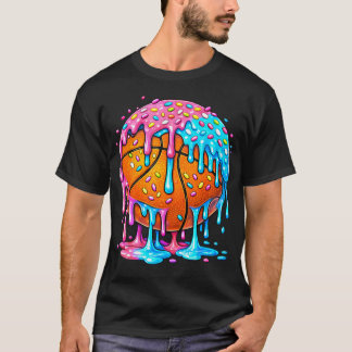 垂れるアイスクリーム バスケットボール Tシャツ