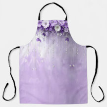 垂れ下がるパールの紫の花 エプロン