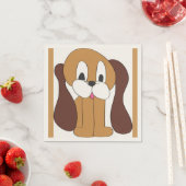 垂れ耳の子犬 スタンダードカクテルナプキン (インサイチュ)