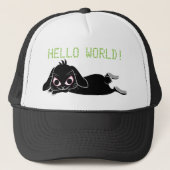 垂れ耳黒兎 キャップ (正面)