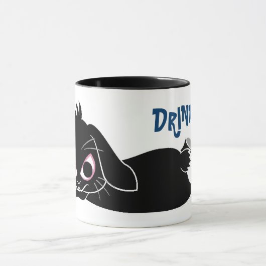 垂れ耳黒兎 マグカップ (中央)