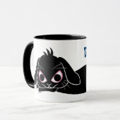 垂れ耳黒兎 マグカップ (正面左)