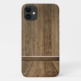 垂直および水平の木目パターン iPhone 11 ケース