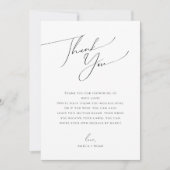 垂直お洒落写真立ち上げシャワー サンキューカード (正面)