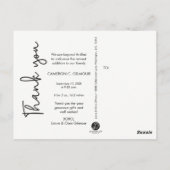 垂直お礼ベビー写真誕生のお知らせ ポストカード (裏面)