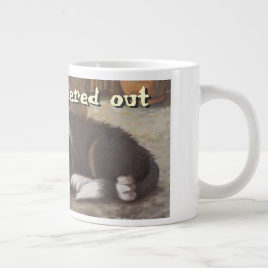 垂直なTuckeredは襲います ジャンボコーヒーマグカップ (右)