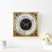 垂直の日時計と時間の謎 スクエア壁時計 (ホーム)