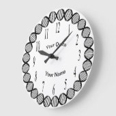 垂直の標準番号を持つDNAストランド ラージ壁時計 (傾斜)