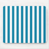 垂直の青と白のストライプ マウスパッド (正面)